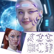 Tattoo Cosplay Lightning Makeup Sticker Cosplay Lightning Makeup Demon Patches Face Hunter F6n9