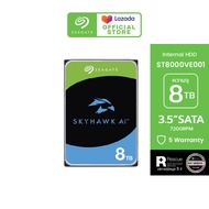 SEAGATE SkyHawk AI Surveillance HDD ST8000VE001/ 8TB / 3.5" / 7200RPM / C/256MB / SATA 6GB/s (ฮาร์ดด