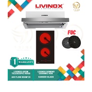 *FREE CHARCOAL FILTER* LIVINOX LCH-60L03 TELESCOPIC HOOD AND ELECTRIC CERAMIC HOB LEH-3000C / INDUCT