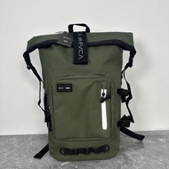 美國 RVCA 軍綠色防潑水尼龍布 單扣型 背囊