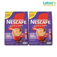 [ทั้งหมด 2 แพ็ค] เนสกาแฟ กาแฟปรุงสำเร็จ เบลนด์ แอนด์ บรู สูตร น้ำตาลน้อย 15 กรัม X 27 ซอง