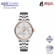 [Aptimos] Ernest Borel Retro LBR8280-212 Silver Dial Women Automatic Bracelet Watch