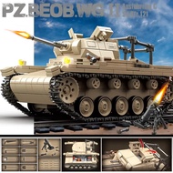 Ww2 Military World War German Leopard Medium Tank Building Blocks Bricks Kid Educational Toys for Ch