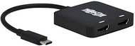 Tripp Lite USB-C Two-Monitor HDMI Adapter, Windows & MacBook Pro, 4K @ 60Hz 4:4:4 Dual Output, 7.1-C