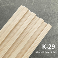 WPC WALL PANEL 3D | 145 CM x 15 CM x 18 MM | PREMIUM WPC WOOD PANEL WPC DINDING FLUTED WALL PANEL