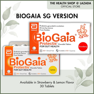 [Singapore Pack] Biogaia Probiotic Chewable Tablets 30s - Singapore Biogaia Probiotics Original - Available in Lemon and Strawberry