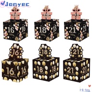JONY1EC Cash Pull Gift Boxs, Happy Birthday Paper Birthday Money Box, Fuuny Creative Birthday  16th 