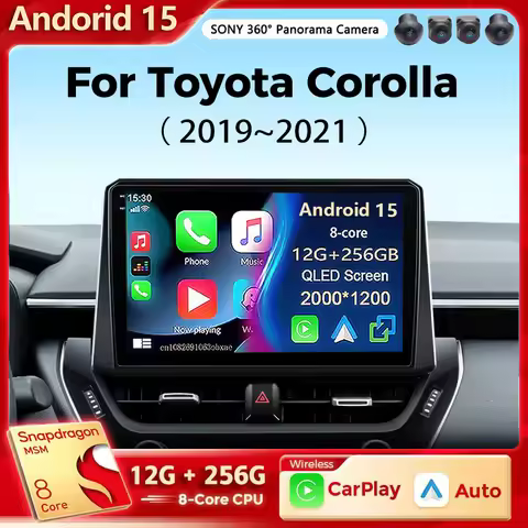 Android 15 Multimedia Player For Toyota Corolla 12 Cross 2019-2022 Carplay Android Auto Car Radio St