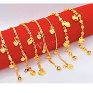 [VJ]Cop916 Bracelet "Design Dangle" L:13cm - 22cm 999.9 Gold Plated Dangling Bracelet [Rantai Tangan