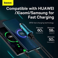 Baseus Golden Contactor Max Dual Fast Charger Car Charger U+C 60W Blue | U+U 60W Dark Gray