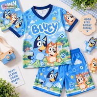 Bluey Full Printing Kids Jersey Set Bluey Character Kids Clothes Pants Boys Girls Jersey