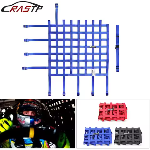 RASTP-Universal Nylon Car Racing Window Net 45/50CM*60CM-2CM Racing Rally Safety Equipment Window Pr