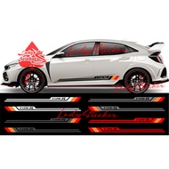 NEW honda type R car cutting sticker, lower list sticker for type R car