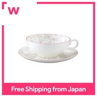 Noritake ถ้วยชา &amp; จานรอง180cc Cutie Rose เตาอบไมโครเวฟ Bone China T58043A / 9940