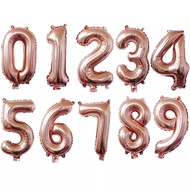 Rosegold Number Foil Balloon size 16inch / Number Foil Balloon 40cm