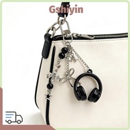 GSHIYMY Headphone Charms, Y2K Bag Decoration Music Headphone Bag Charms, Hanging Keychain