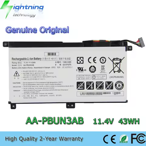New Genuine Original AA-PBUN3AB 11.4V 43Wh Laptop Battery for Samsung NP740U5L-Y02US NP740U3M NP730Q