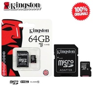 ส่งฟรี Kingston 64GB CLASS 10 Micro SD Memory Card with Adapter HC UHS ของแท้ 100%