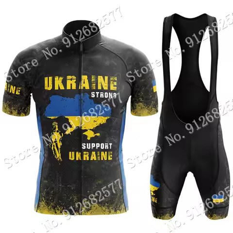 Cycling Jersey 2024 Ukraine National Team Set Bicycle Clothing Summer Road Bike Shirts Suit Bicycle 