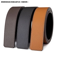 High-End Quality Original togo Litchi Grain Double-Sided Imported Top Layer Cowhide Belt Wide3.8cm