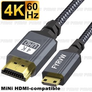 Mini HDMI to HDMI-compatible Cable Bidirectional 4K 60Hz For Hero Raspberry Pi Camcorder HDTV Projector Camera 4K Mini HDMI Cord
