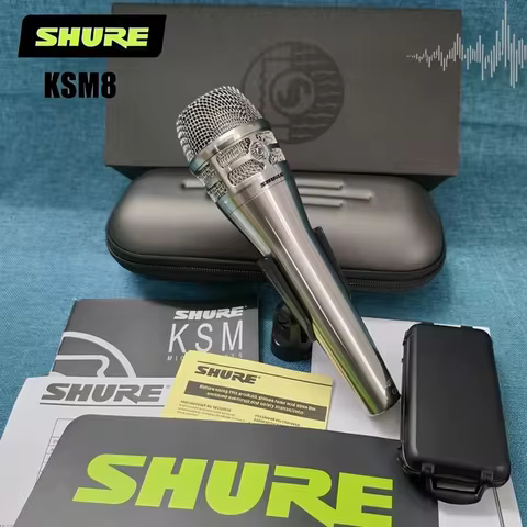 Shure KSM8 Professional Vocal Dynamic Microphone Handheld Wired Karaoke Stereo Studio Singing Mic KT