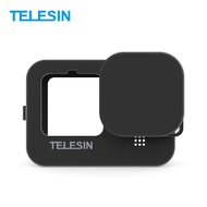 TELESIN Action Camera Protective Case Cover Soft Silicone with Lens Cap Lanyard Protection Accessories Replacement for GoPro Hero 9 10 Black Camera