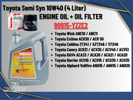 Toyota Semi Synthetic SN/CF 10W40 Engine oil + FOC Toyota Oil Filter YZZE2