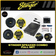 STINGER AUDIO SYSTEM COMBO SET PLUG & PLAY FOR PERODUA / PROTON - 2 SET SPEAKER / SUBWOOFER / FULL R