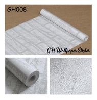 Wallpaper Bata Putih List Cokelat Wallpaper Kamar Tidur Ukuran 1 Roll 8M Wallpaper Dinding Termurah
