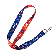 PSG Lanyard | Two Tone Strap | PSG Paris St Germain Soccer Team | Official Licensed Product