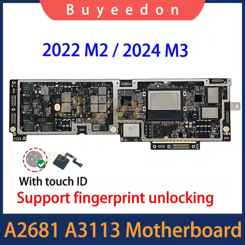 Original Motherboard With touch id For Macbook Air Retina A2681 A3113 Motherboard 2022 2024 Year