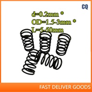 65Mn spring steel compression spring d0.2mm * OD1.5-3mm * L5-50mm strong pressure, return spring, co