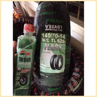 ❦ ✼ ▦ BEAST TIRE (Flash) Size 14" for AEROX free Pito & Sealant