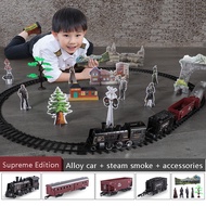 1:43 Scale Die Casting Electric Train Toy Rails Dynamic Steam Train Model Railway Set Profissional A