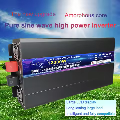 Inverter 12V 24V 48V To AC 220V 8000W 10000W 12000W Pure Sine Wave Solar Power Inverter Transformer