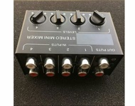 mini kontrol stereo amplifier mixer input output rca 4 ch channel