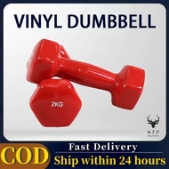 【Fast Delivery】Vinyl Dumbbell Lady Dumbbell In (1 Pairs / 2 x 2kg) / Dumbbell Vinyl Wanita (1 Pasang