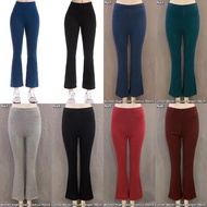 high waist pants botcut seluar bootcut palazzo knitted fit to m-l ( Freesize) wide leg pants legging
