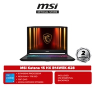 MSI Katana 15 HX B14WEK-628 15.6'' QHD 165Hz Gaming Laptop