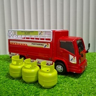 COD MAINAN TRUCK LPG OLENG / MAINAN PERTAMINA GAS FREE GALON LPG 3 ADA MUSIK DAN LAMPU BISA OLENG BE
