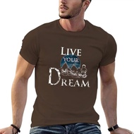Boys Animal Print Shirt Mens Funny T Shirts Musher Husky Live Your Dream T-Shirt Oversized T Shirts