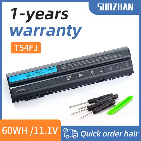 SUOZHAN 60WH T54FJ M5Y0X 8858X E6420 E5420 Laptop Battery for Dell Latitude E5530 E6520 E6530 Inspir