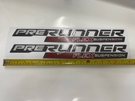 สติ๊กเกอร์งานสกรีน คำว่า PRERUNNER SUPER FLEX SUSPENSION ติดข้างท้ายรถกระบะ TOYOTA REVO sticker โตโยต้า รีโว้ 2021 ติดรถ แต่งรถ กระบะ