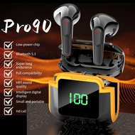 Pro90 TWS Wireless Bluetooth Headset with Mic Earbuds Noice Cancelling Earphone Bluetooth Headphones Hifi Headset Waterproof Sports In-Ear Earbuds with Mic