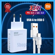 Xiaomi 33W Charger Adapter Turbo 33 Watt Charger Adapter Quick Charger Head Cover USB Type C Data Ca