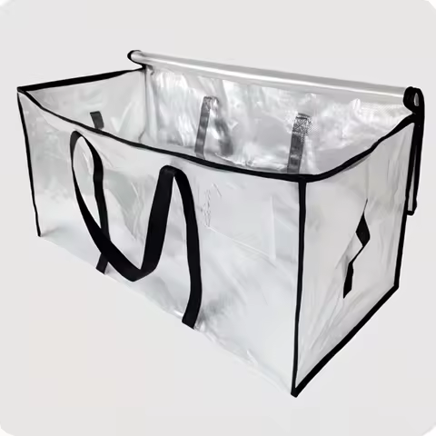 1pc Extra Large Moving Bags With Zippers & Carrying Handles, Heavy-Duty Storage Tote Moving Boxes Fo