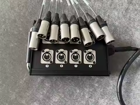 8CH Stage Box with NEUTRIK female XLR NC3FD-LX and Male XLR Plug NC3MXX under CANARE 8CH Multicore C