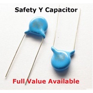 20PCS 400VAC 250VAC 471M 222M 472M 102M 103M Safety Y Capacitor 1NF 2.2NF 4.7NF 10NF 0.0022UF 0.0047