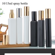 10ml 15ml Perfume Bottle Spray Glass Cylinder/Square Perfume Bottle Refillable Sample For Travel